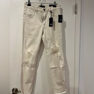 NWT Kut from the Kloth Cream high rise jeans size 4 long